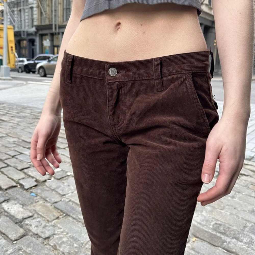 Brandy Melville Sydney Corduroy Jeans in Chocolate | Low Rise Flare Jeans